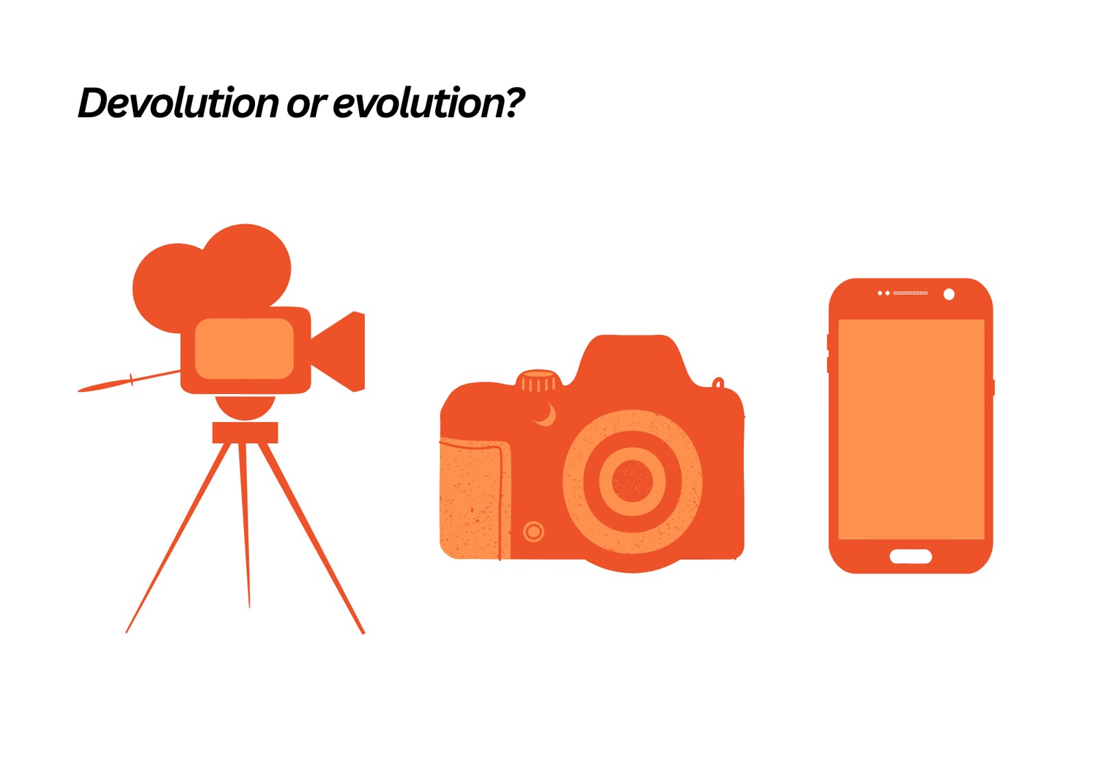 A film camera, a DSLR and a phone: devolution or evolution?